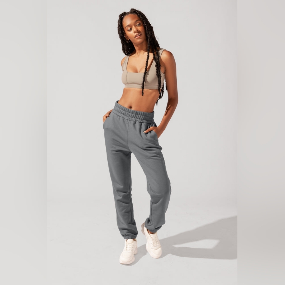 Popflex Cloud Rollover Sweatpants - Smoke